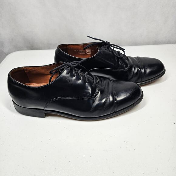 Vintage Bostonian Classics First Flex Black Lace Up Derby Shoes Men's 9.5 M - Picture 4 of 10